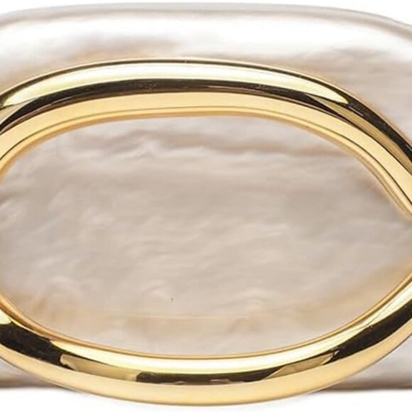 Stylish Acrylic Clutch with Vintage Handles - Perfect for Prom & Night Out - Picture 1 of 6